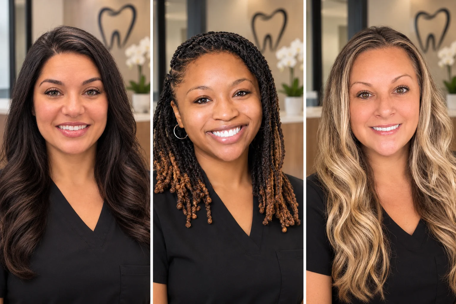 The Esthetics Implant Dentistry team — Lana, Alexis and Christina